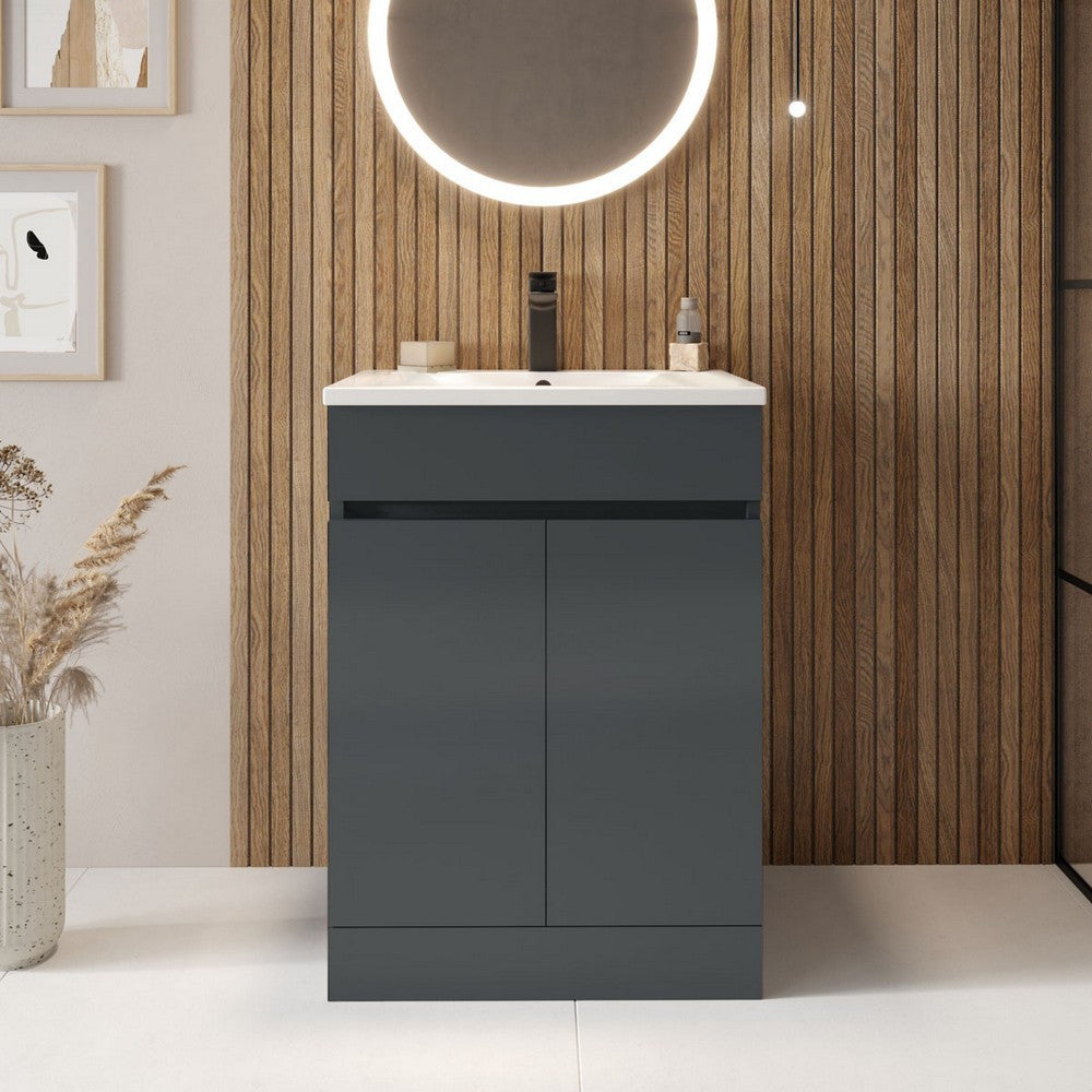 Scudo Empire 600mm Matt Anthracite Vanity Unit with Basin lifestyle