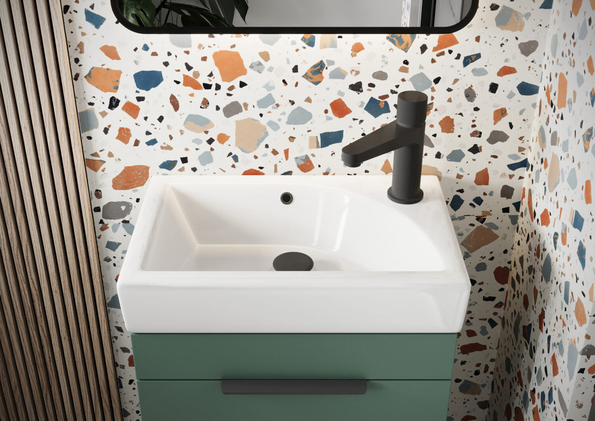 Scudo Esme 450mm Gloss White Cloakroom Vanity Unit with Basin lifestyle