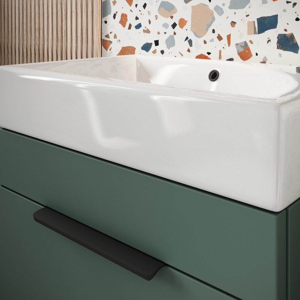 Scudo Esme 450mm Reed Green Cloakroom Vanity Unit with Basin lifestyle 3
