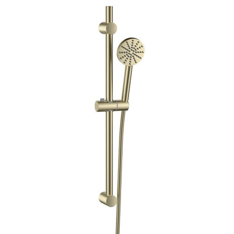 Scudo Exposed Shower Riser Rail in Brushed Brass