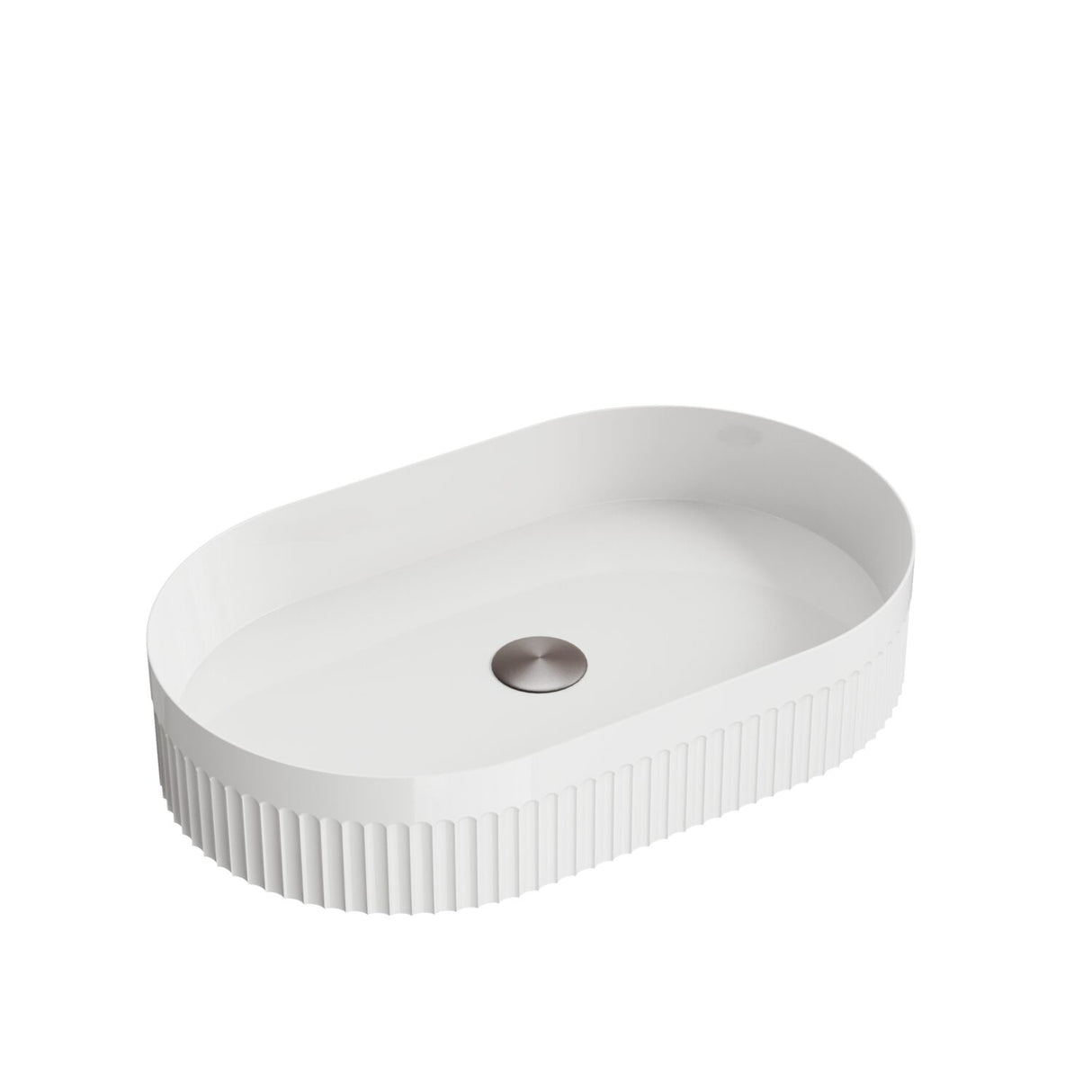 Scudo Fluted Oval 575mm Countertop Basin