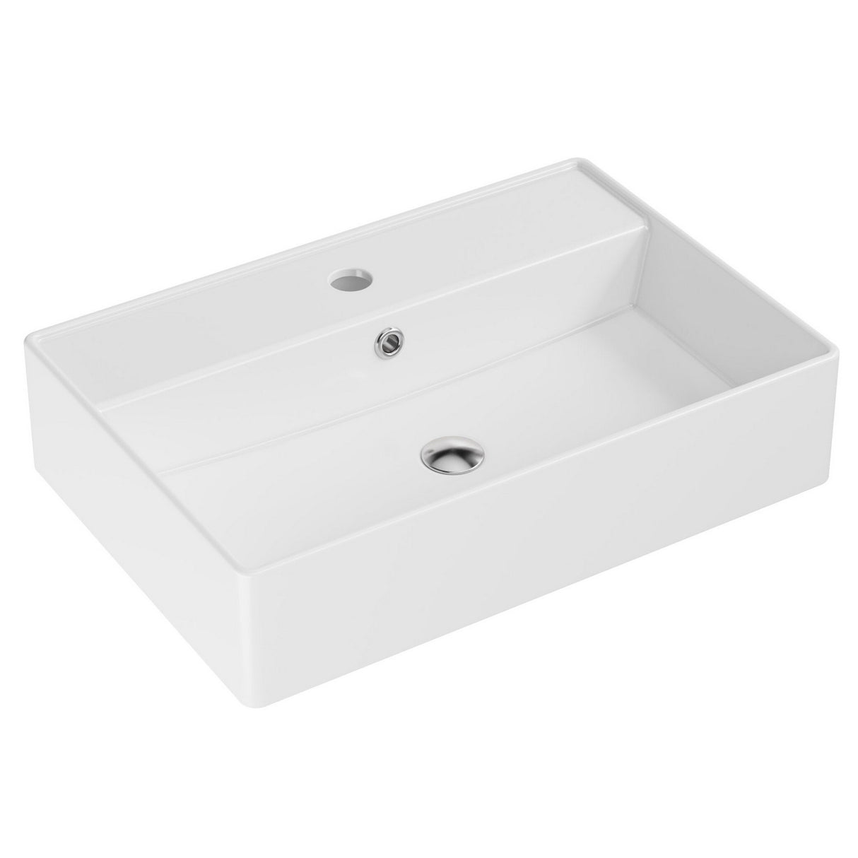 VESSEL001 Scudo Gloss White Countertop Wall Hung Basin