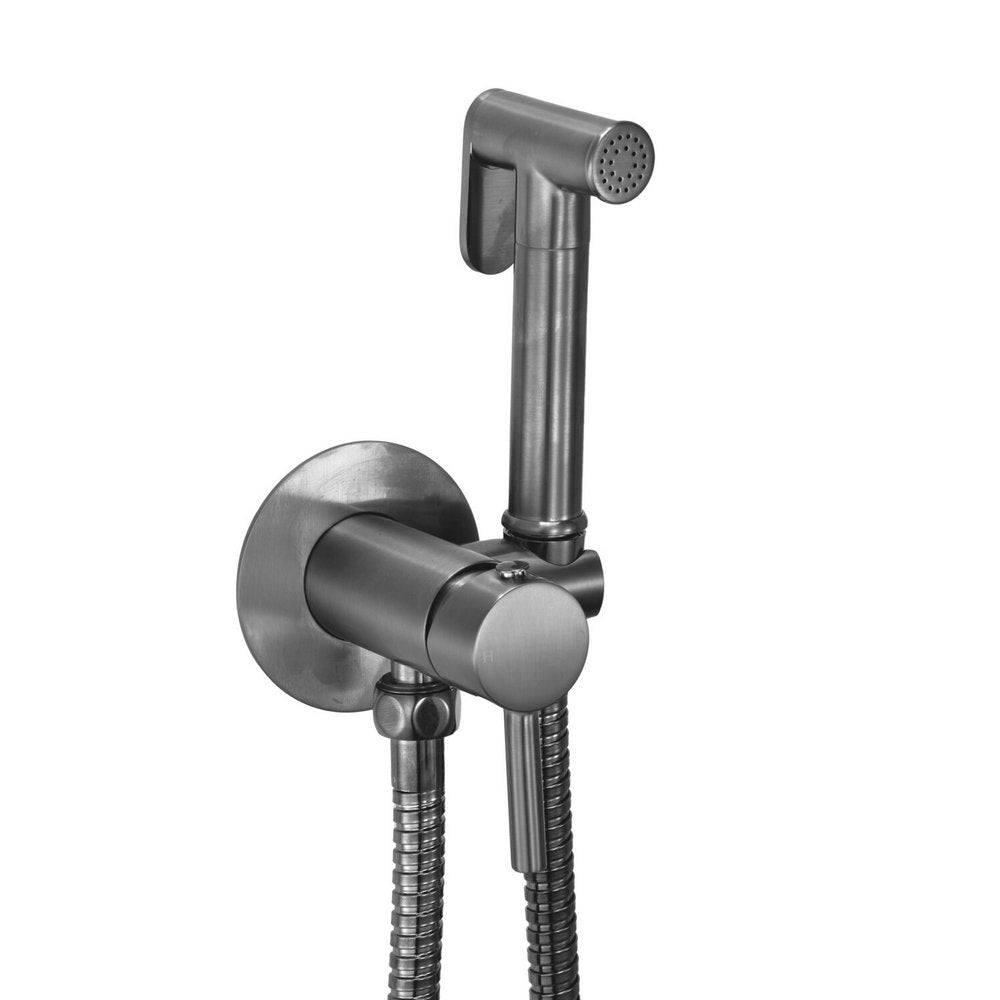 Scudo Gunmetal Douche Handset with Outlet Elbow Manual Mixer