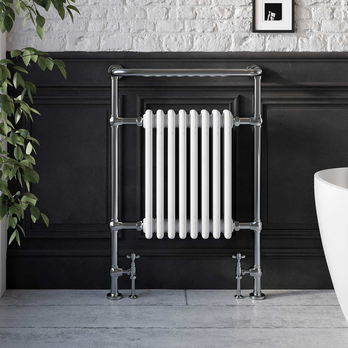 Scudo Harrogate 8 Column Traditional Towel Rail