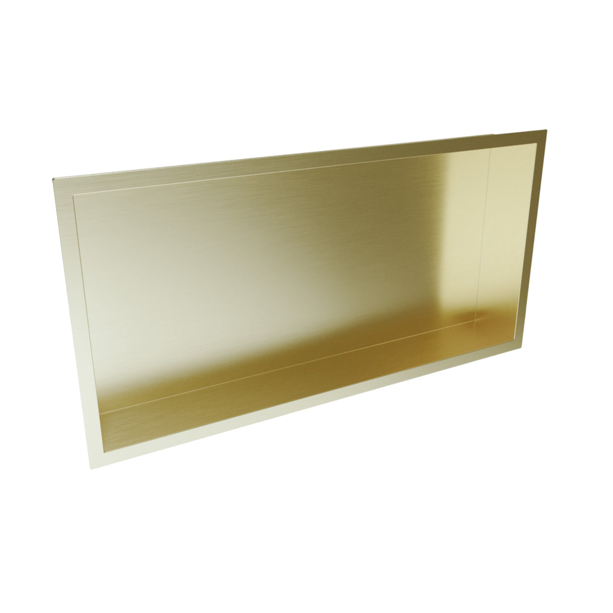 Scudo Inset Shower Niche 600 x 300mm brushed brass