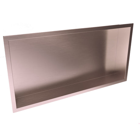 Scudo Inset Shower Niche 600 x 300mm brushed bronze