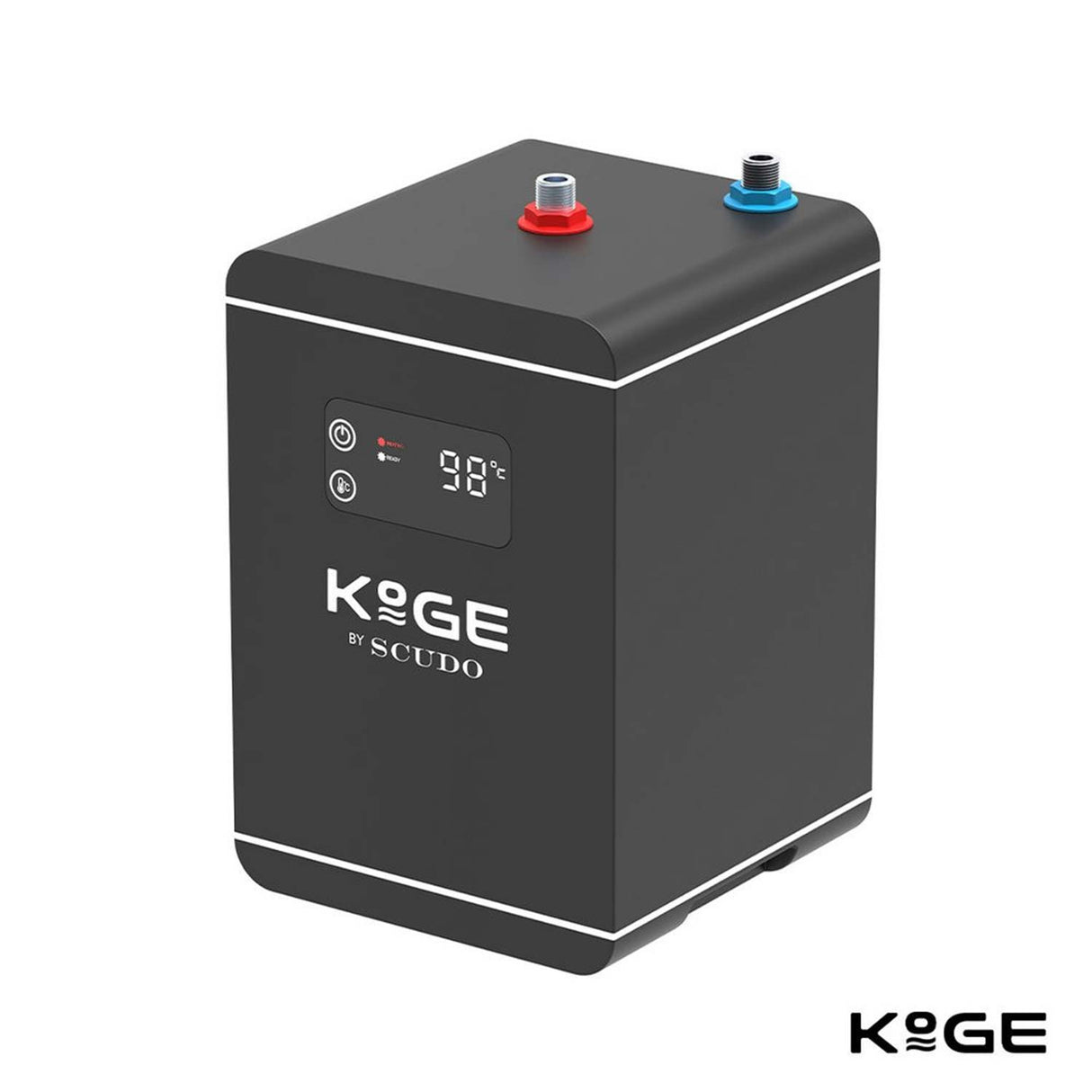 Scudo KoGE 3 in 1 Square Spout Boiling Water Tap in Matt Black main unit