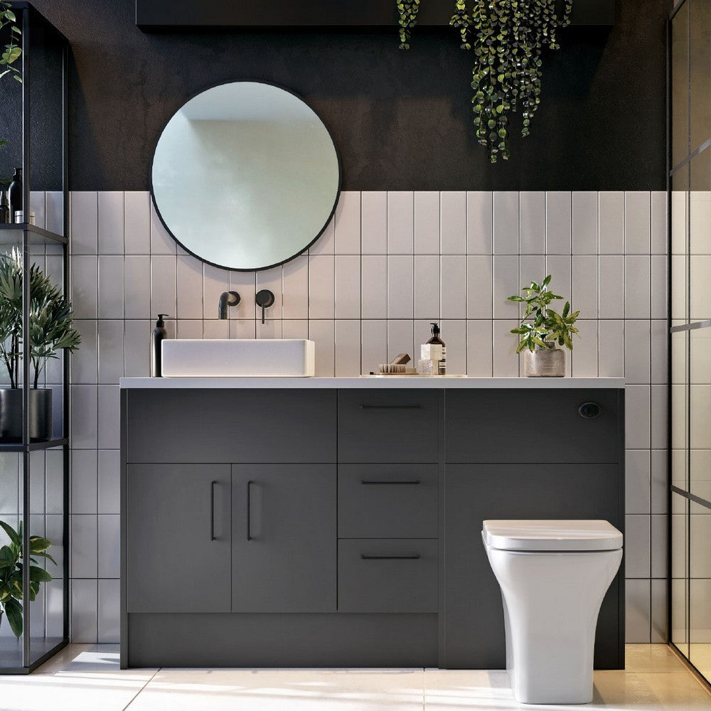 Scudo Macie Matt Black LED 600mm Mirror lifestyle