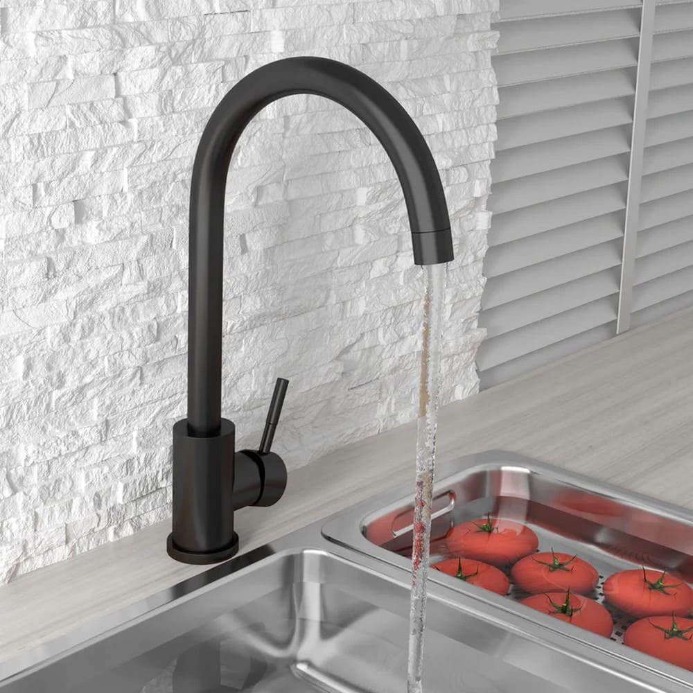 Scudo Manhattan Kitchen Tap in Matt Black Lifestyle