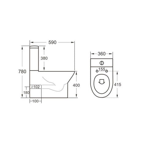 Scudo Middleton Rimless Closed Back Pan dimensions