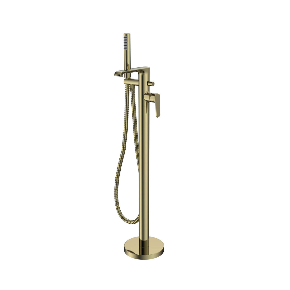 Scudo Montana Freestanding Bath Shower Mixer in Brushed Brass