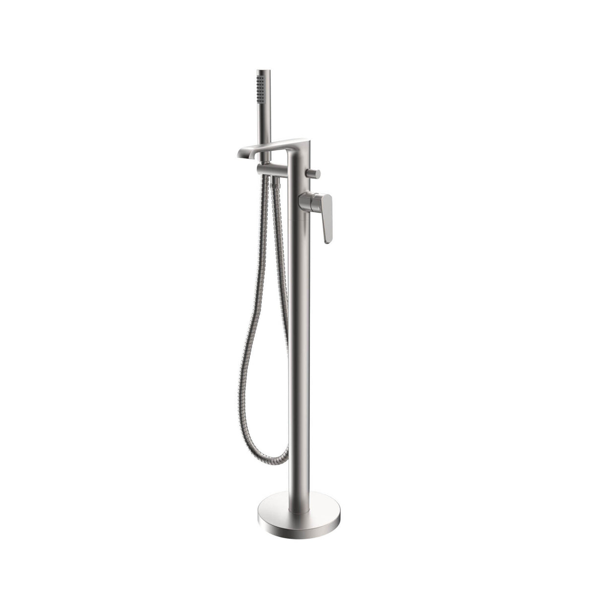 Scudo Montana Freestanding Bath Shower Mixer in Brushed Nickel