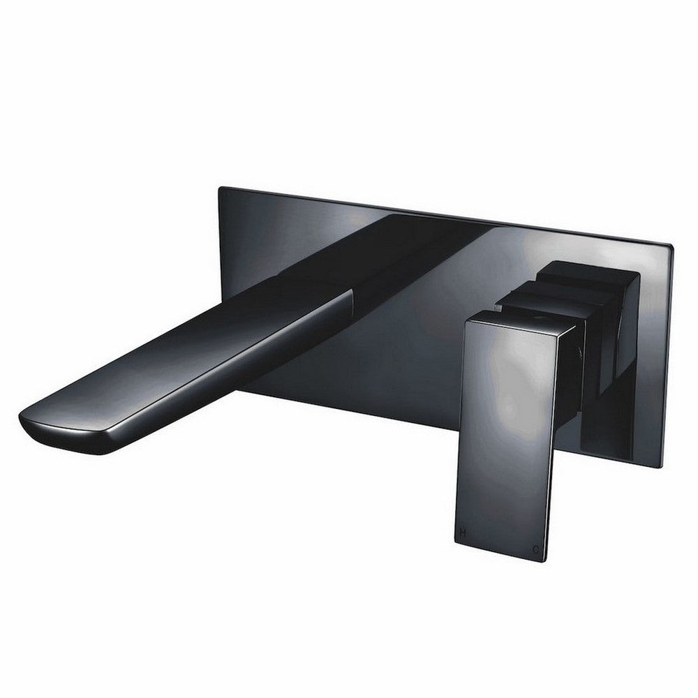 Scudo Muro Matt Black Wall Mounted Bath Mixer