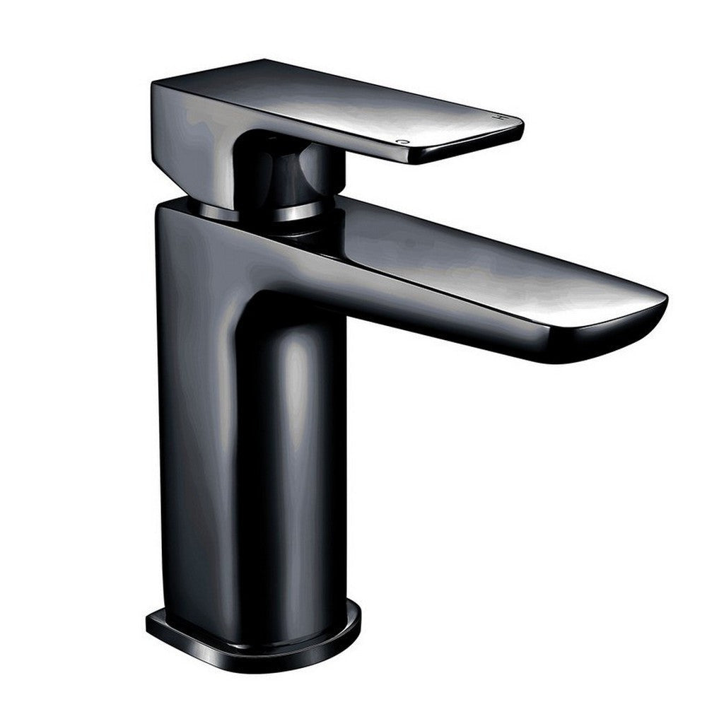 Scudo Muro Mono Matt Black Basin Mixer with Push Waste