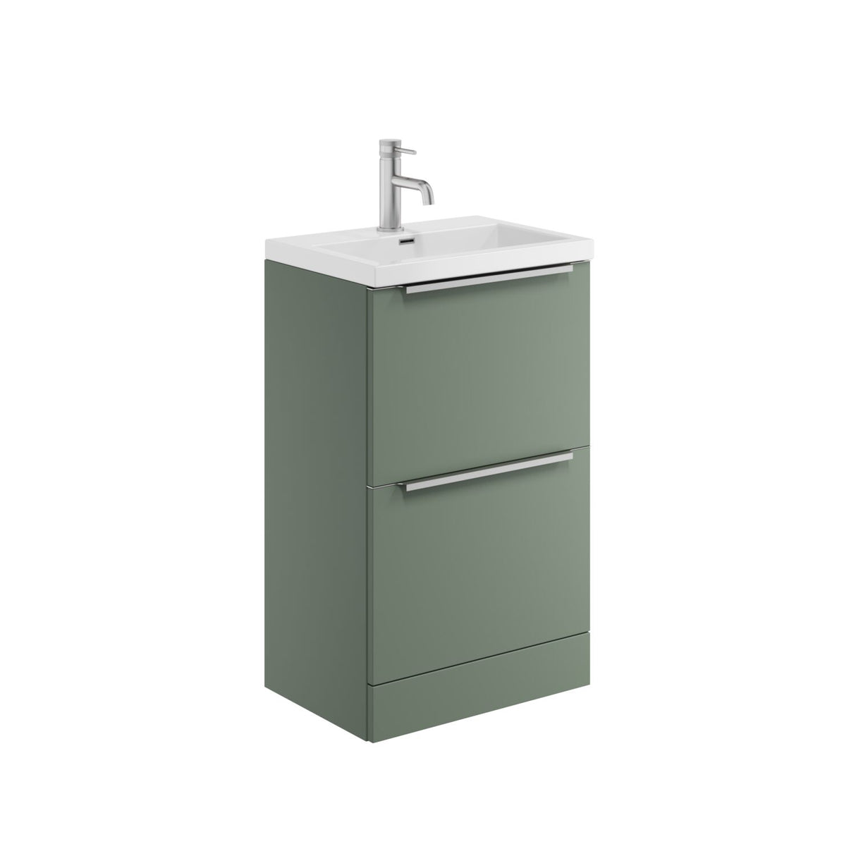Scudo Muro Plus Floorstanding 500mm Vanity Unit with Basin in Reed Green