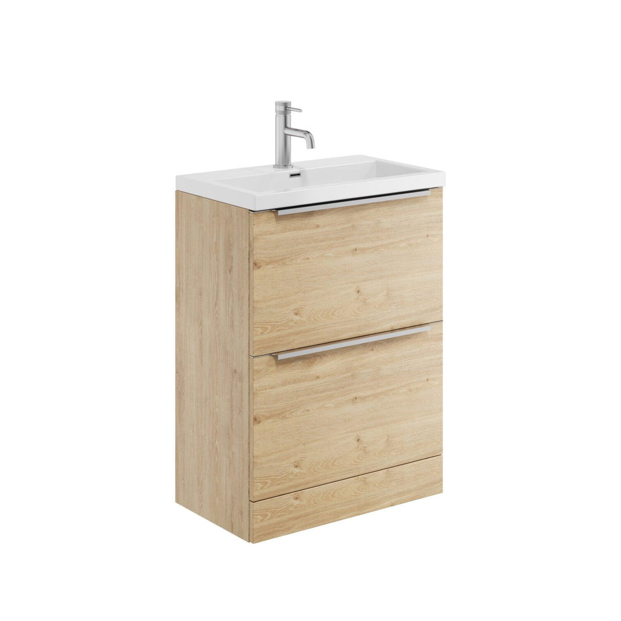 Scudo Muro Plus Floorstanding 600mm Vanity Unit with Basin in Davos Oak