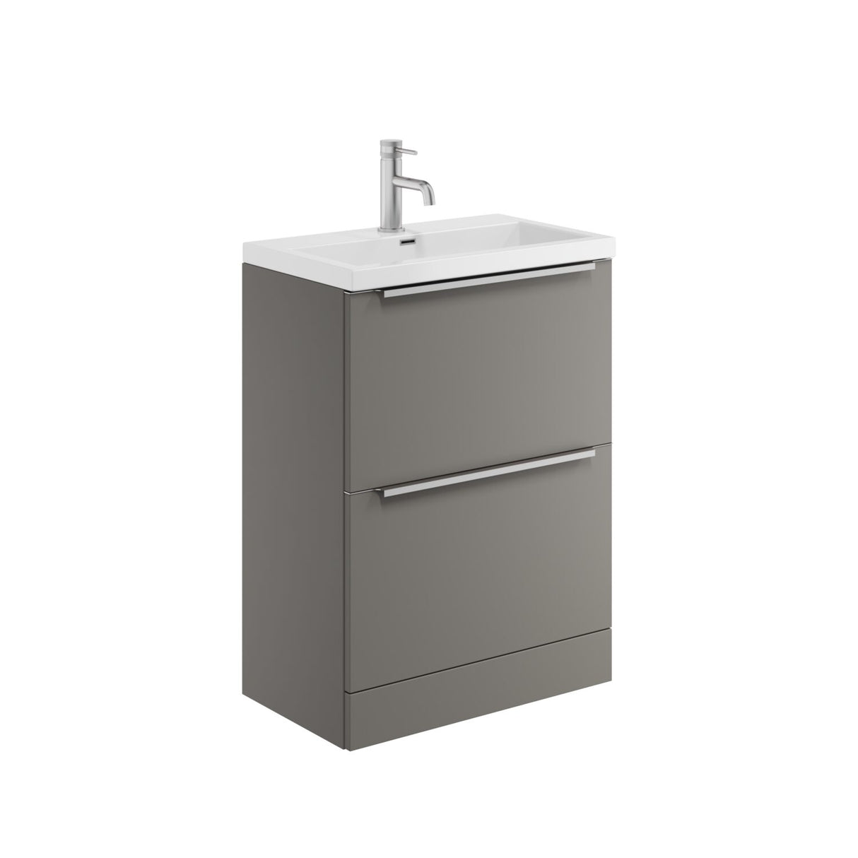 Scudo Muro Plus Floorstanding 600mm Vanity Unit with Basin in Dust Grey