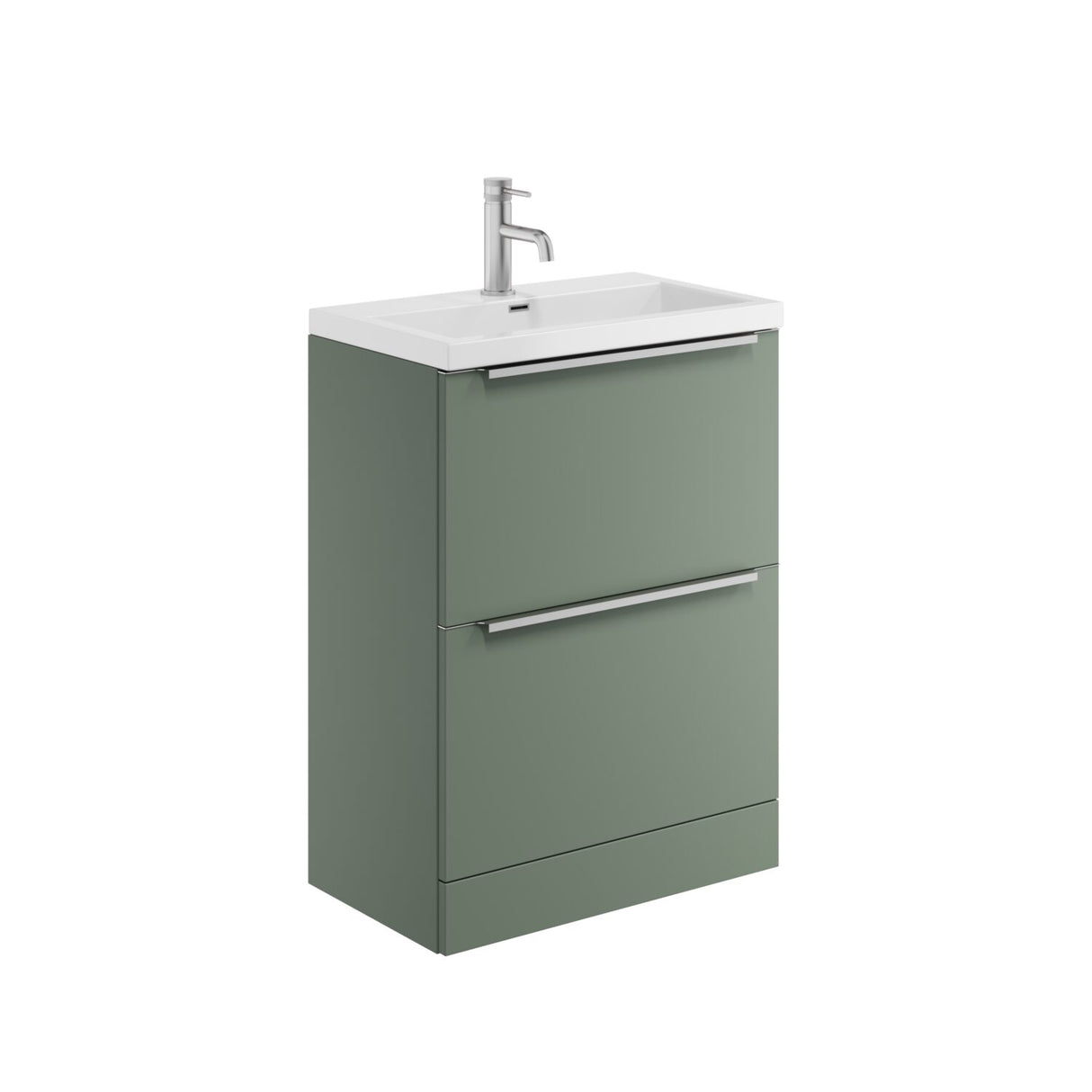 Scudo Muro Plus Floorstanding 600mm Vanity Unit with Basin in Reed Green