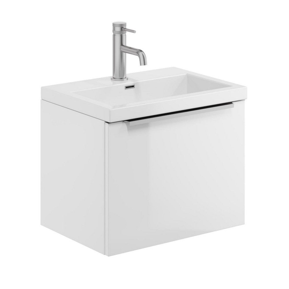 Scudo Muro Plus Wall Hung 500mm in Gloss White Vanity Unit with Basin