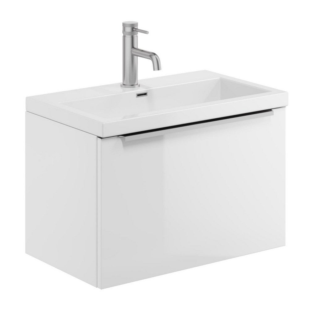 Scudo Muro Plus Wall Hung 600mm in Gloss White Vanity Unit with Basin
