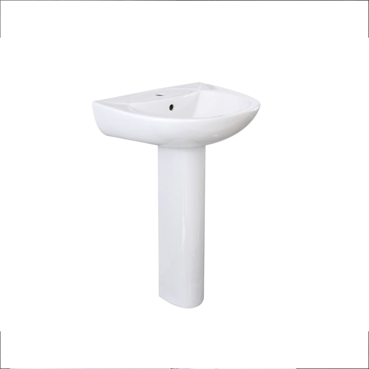 Scudo Porto One Tap Hole Basin with Pedestal