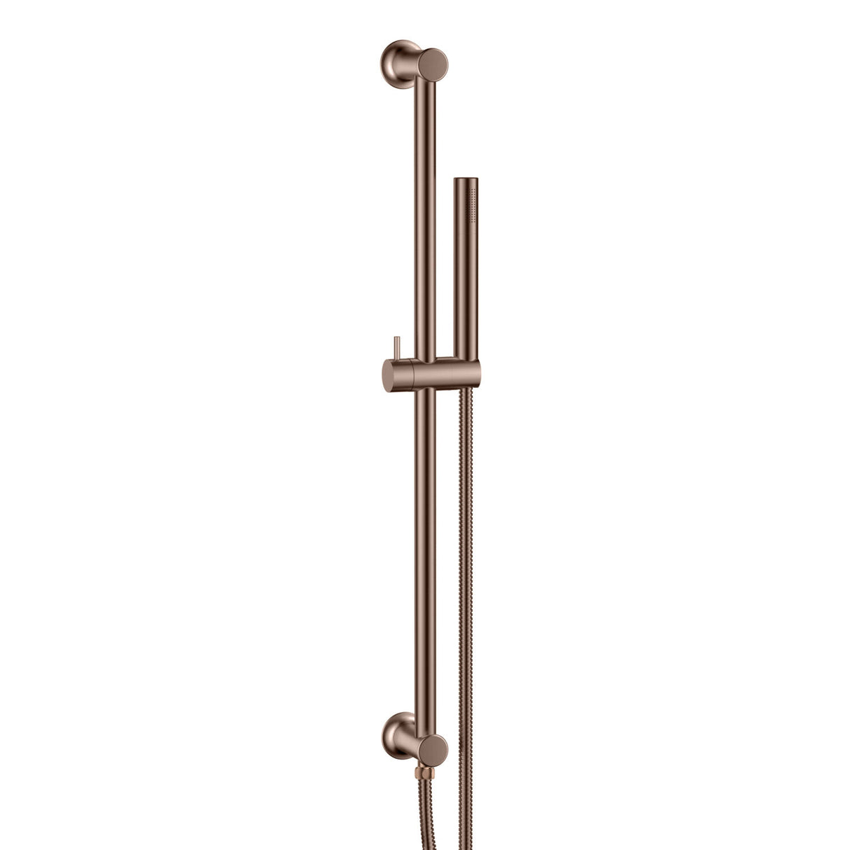 Scudo Riser Rail and Handset with Hose in Brushed Bronze