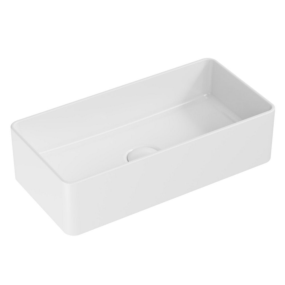 Scudo Riviera 460mm Rectangular Countertop Basin White