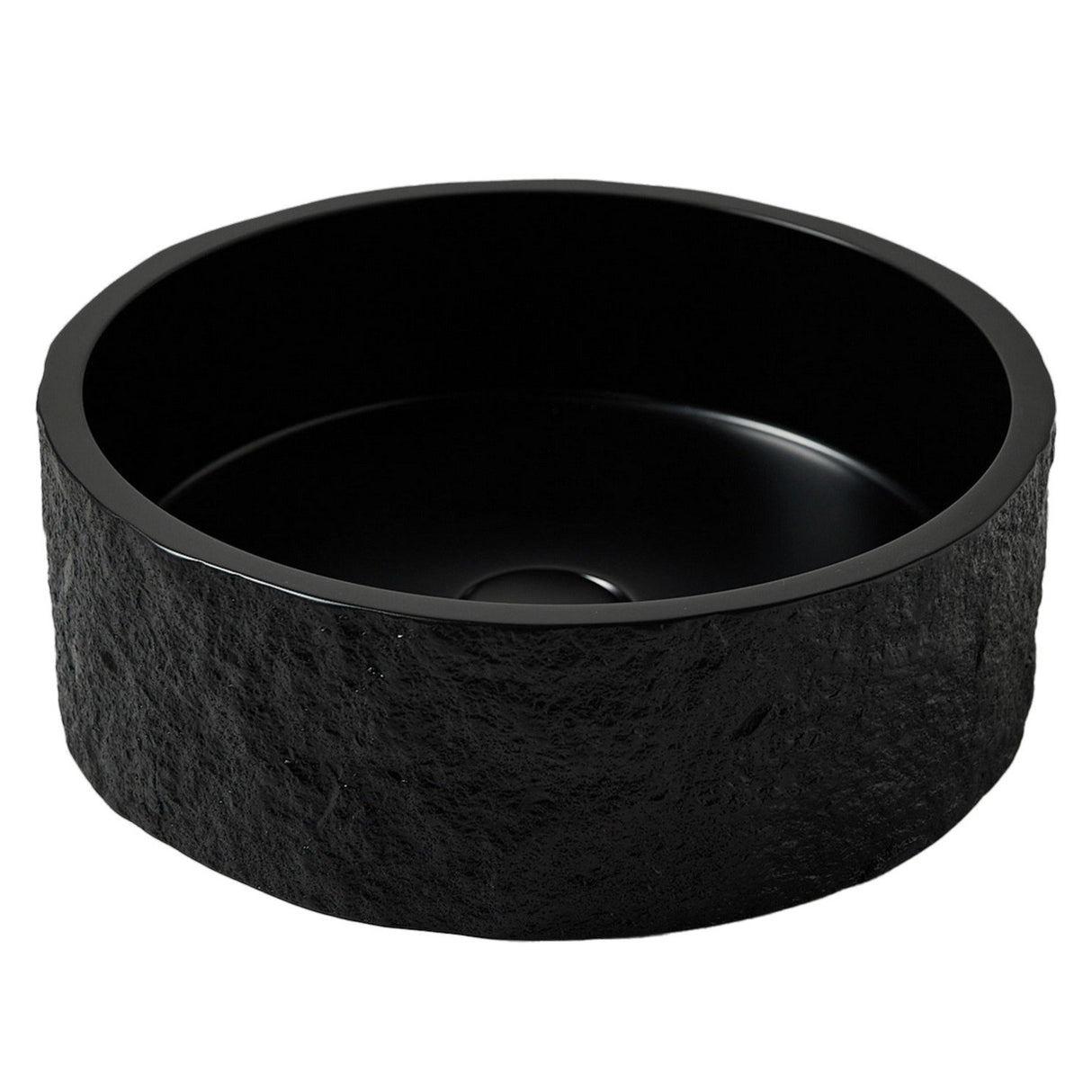Scudo Rok Round Countertop Basin in Black