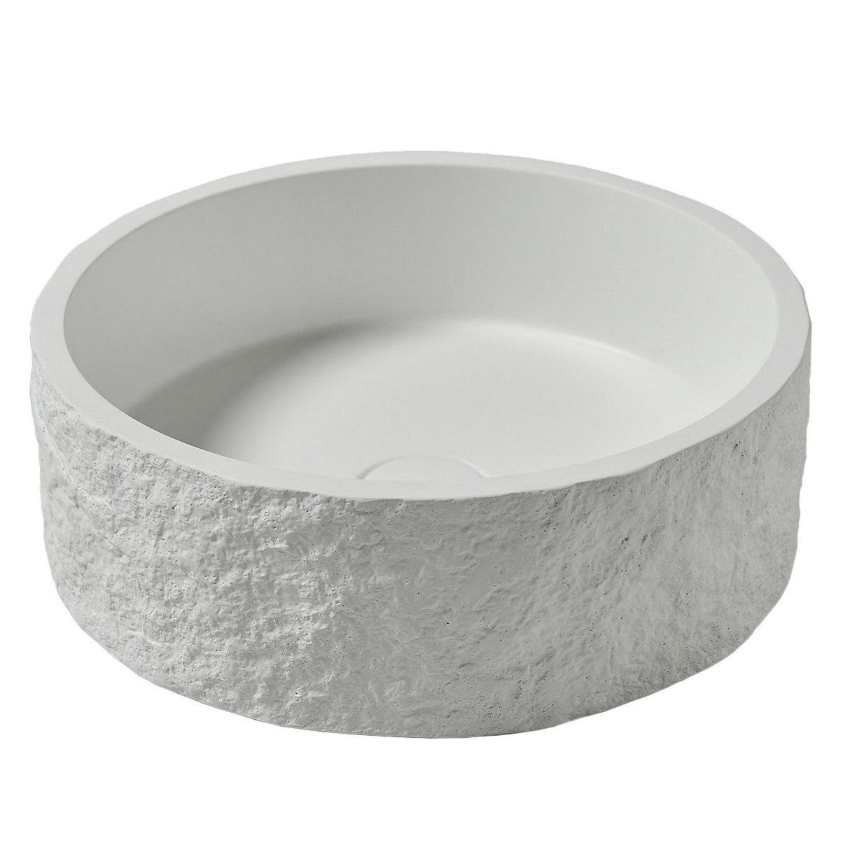 Scudo Rok Round Countertop Basin in White