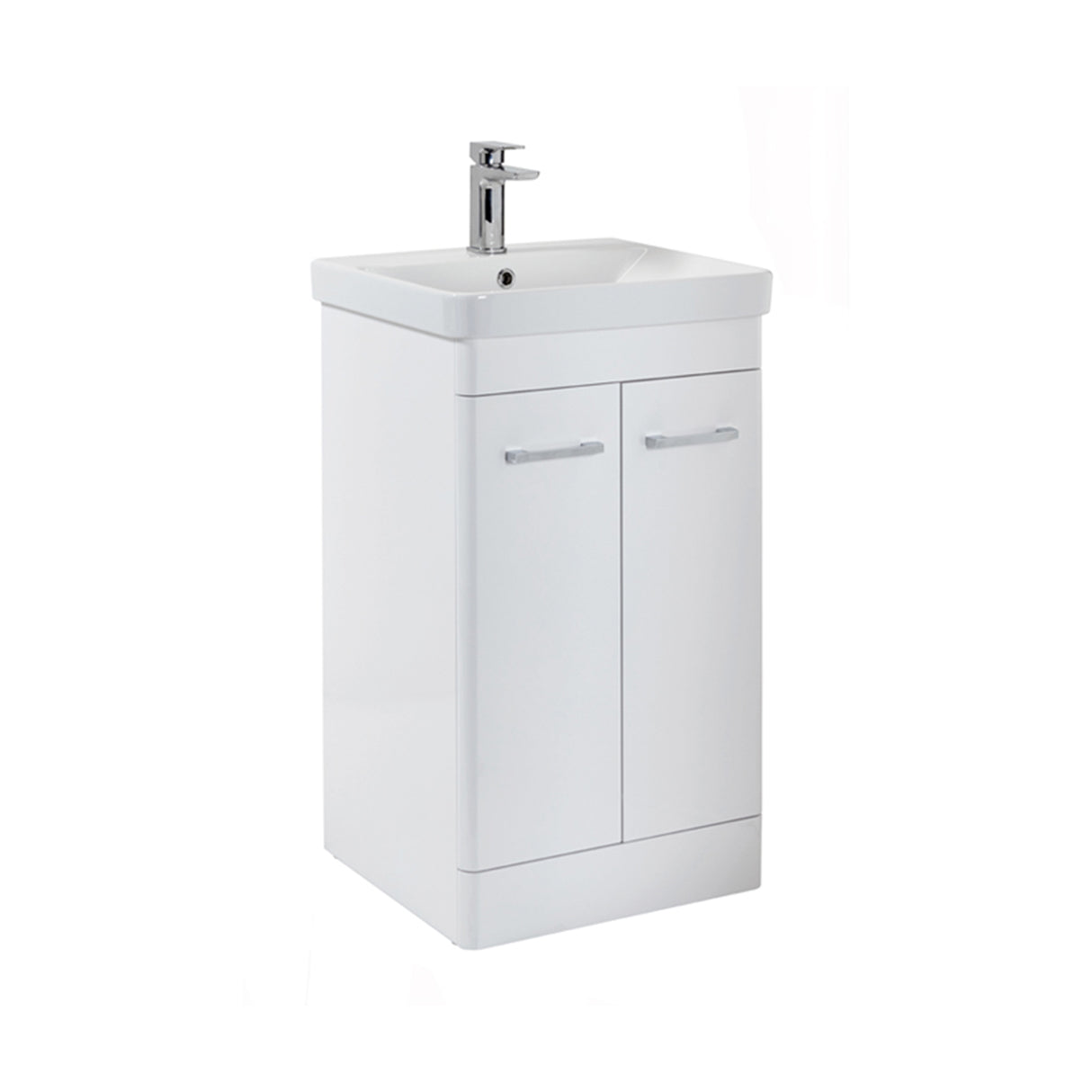 Scudo Rossini 500mm Floorstanding Vanity Unit and Basin in Gloss White