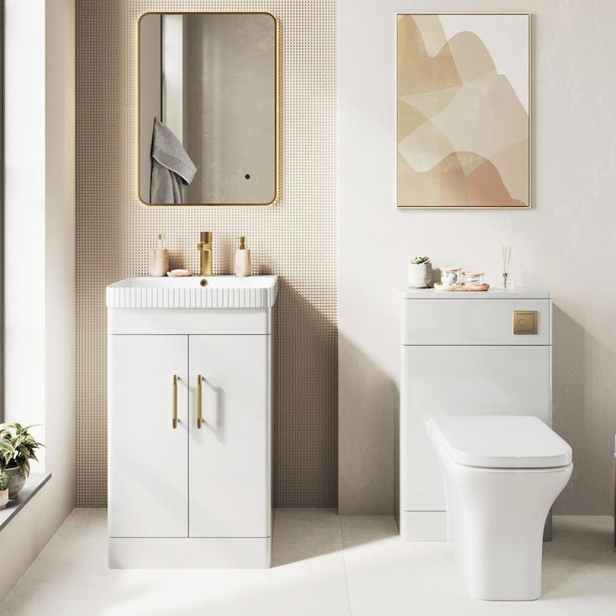 Scudo Rossini Back to Wall 500mm WC Unit in Gloss White lifestyle