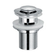 Scudo Round Chrome Centre Dome Slotted Sprung Basin Waste