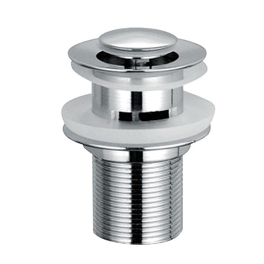 Scudo Round Chrome Centre Dome Slotted Sprung Basin Waste