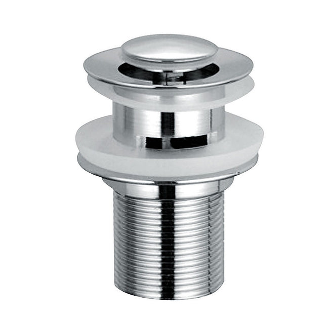 Scudo Round Chrome Centre Dome Slotted Sprung Basin Waste