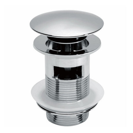 Scudo Round Chrome Dome Slotted Sprung Basin Waste