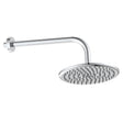Scudo Round Shower Head and Arm in Brushed Nickel
