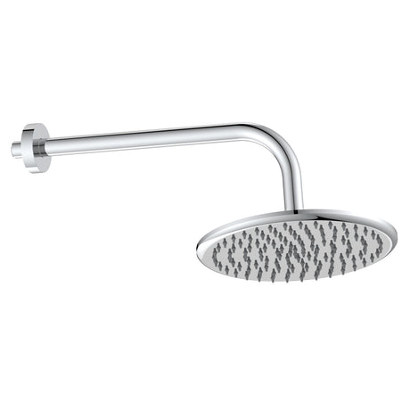 Scudo Round Shower Head and Arm in Brushed Nickel