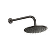 Scudo Round Shower Head and Arm in Gunmetal