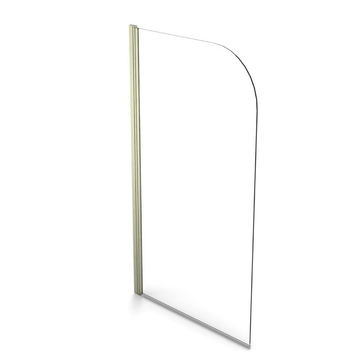 Scudo S6 Radius Edge 6mm Bath Screen in Brushed Nickel
