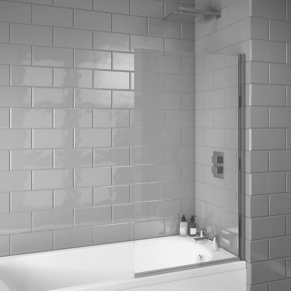 LS099N Scudo S6 Square Edge 6mm Bath Screen in Chrome (1)