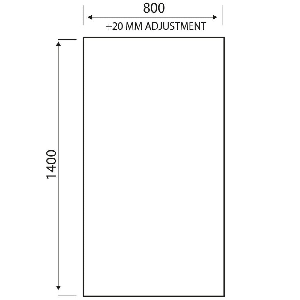 LS099N Scudo S6 Square Edge 6mm Bath Screen in Chrome (2)