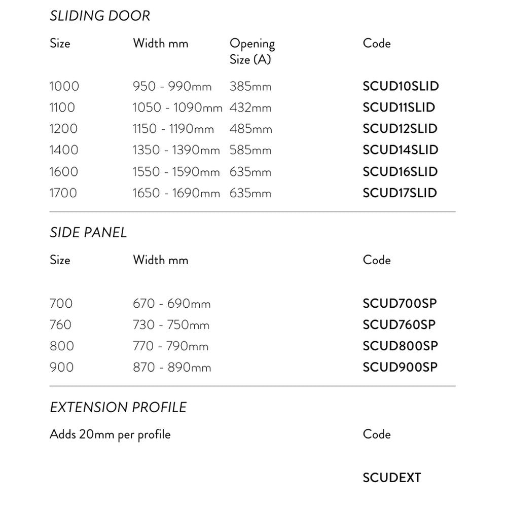 SCUD10SLID Scudo S8 Chrome Sliding Shower Door (2)