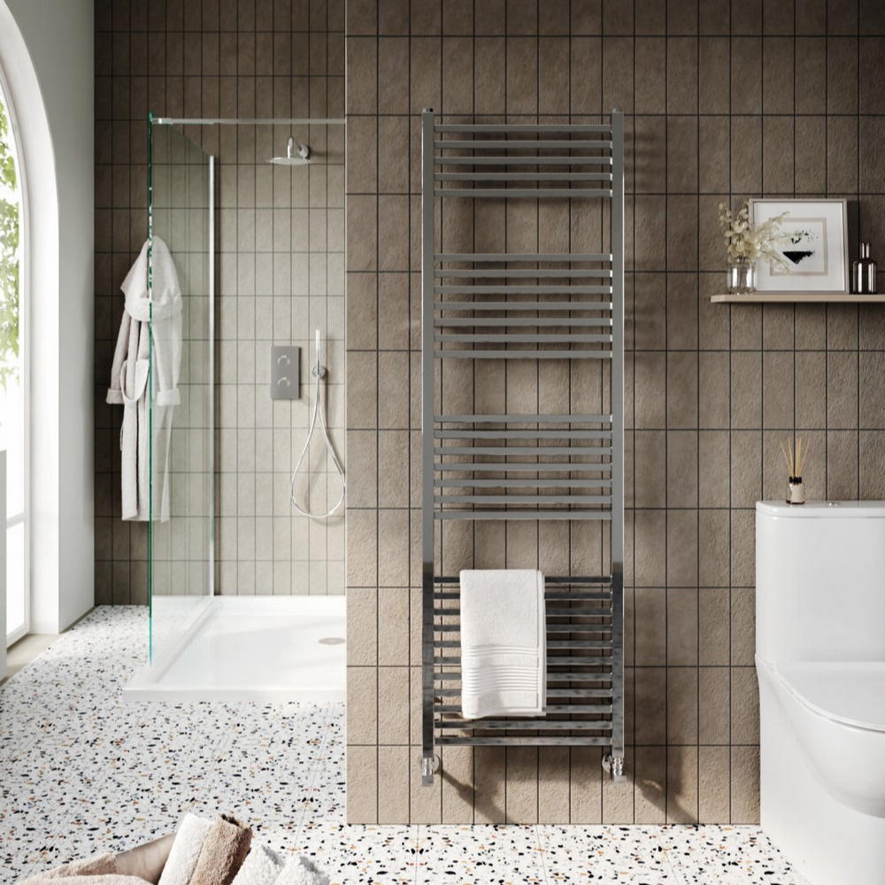Scudo Simona 500mm Wide Chrome Designer Towel Radiator Lifestyle