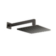 Scudo Square Shower Head and Arm in Gunmetal