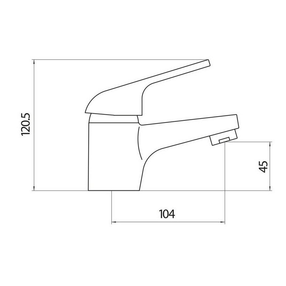 Scudo Tidy Chrome Bath Filler Dimensions