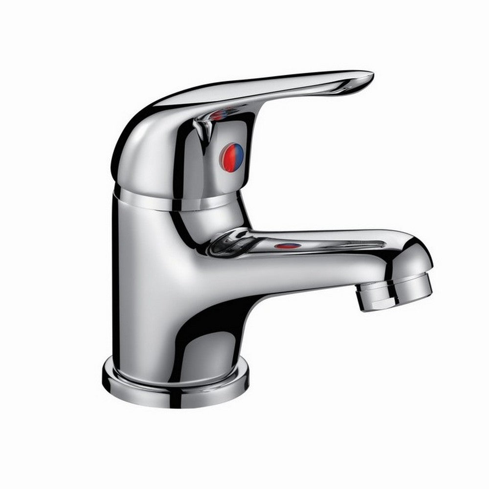 Scudo Tidy Chrome Mono Basin Mixer with Push Waste and 35mm Cartridge