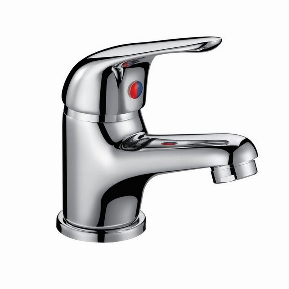 Scudo Tidy Chrome Mono Basin Mixer with Push Waste and 40mm Cartridge