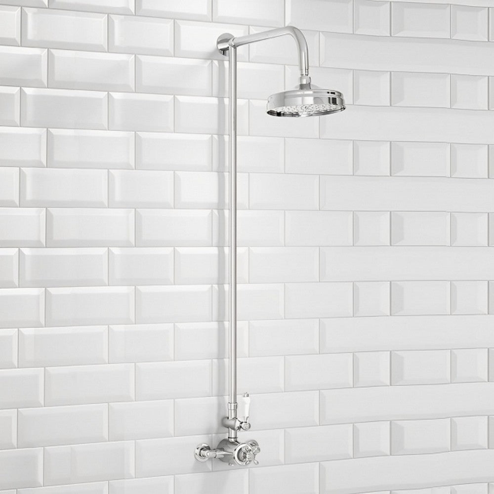 Scudo Traditional Chrome Thermostatic Exposed Valve with Fixed Head Lifestyle