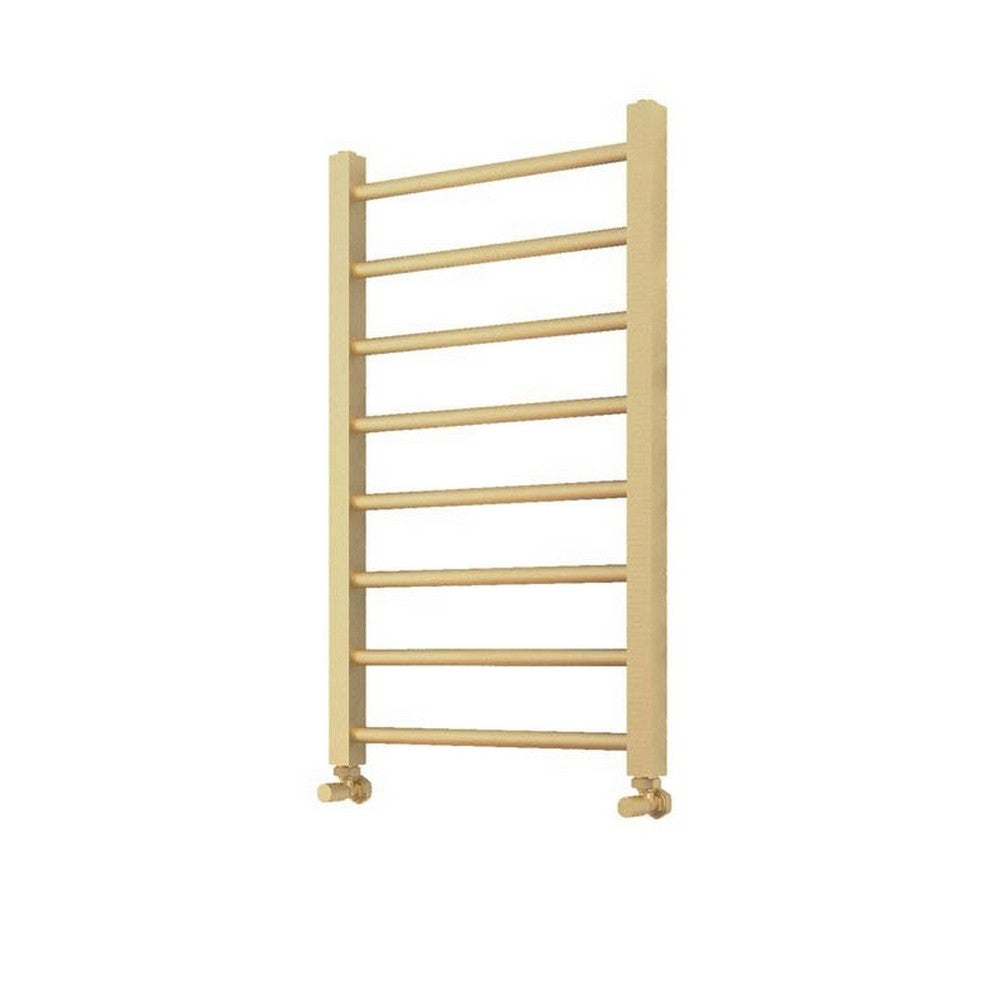 Scudo Vibe 500mm Wide Brushed Brass Towel Radiator