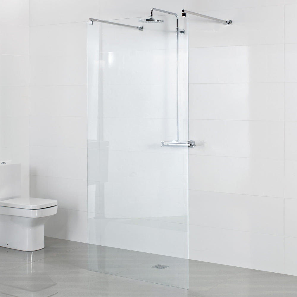 Roman Haven Select 8mm Chrome Linear Wetroom Panel